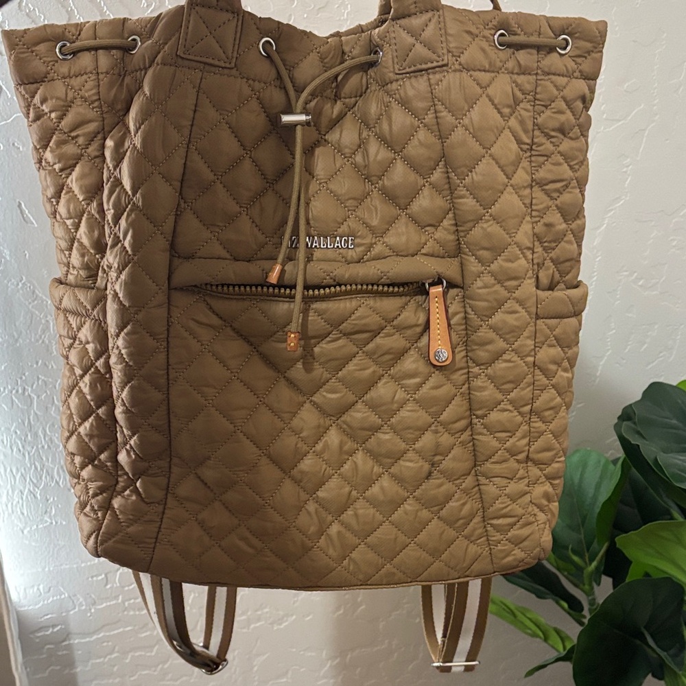 MZ Wallace Quilted Tan Backpack